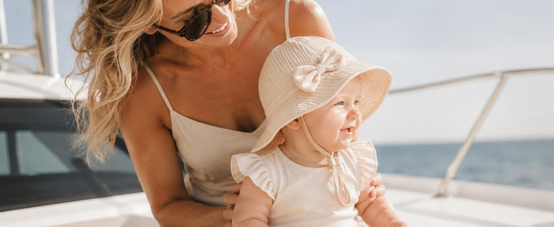 Konssy 2-Pack Muslin Baby Sun Hats for Girls with Bows, UPF 50+ - product details 6