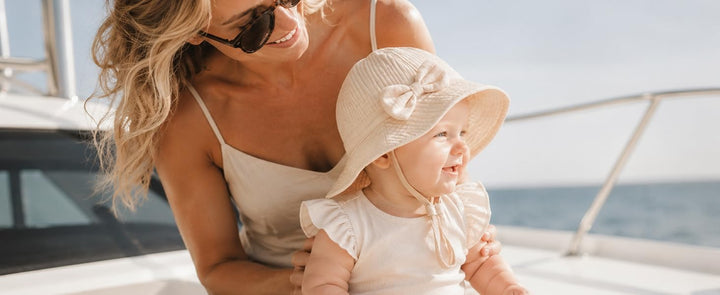 Konssy 2-Pack Muslin Baby Sun Hats for Girls with Bows, UPF 50+ - product details 6