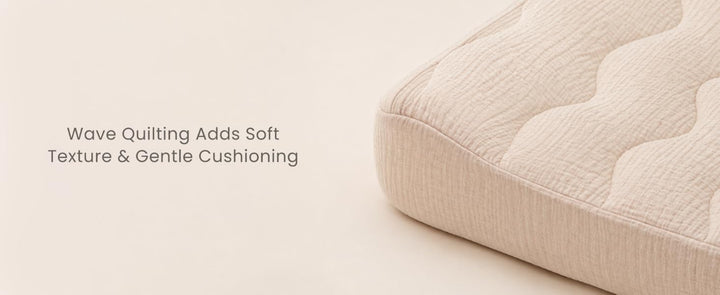 Konssy 2 Pack Quilted Muslin Changing Pad Cover, Waterproof Layer 32" x 16" - product details 5