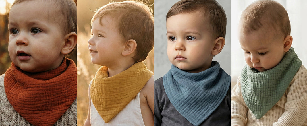 Konssy 10 Pack Baby Muslin Bandana Bibs for Drooling and Teething - product details 12