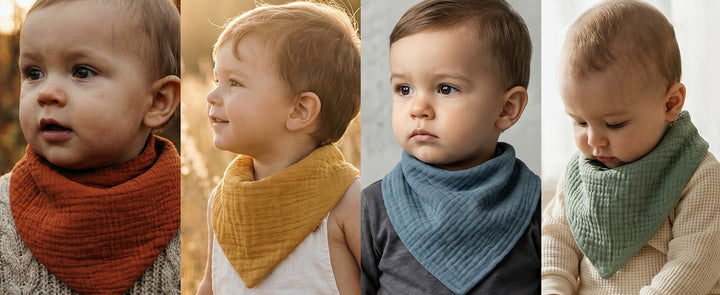 Konssy 10 Pack Baby Muslin Bandana Bibs for Drooling and Teething - product details 12