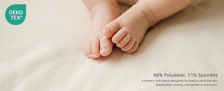 Konssy 3 Pack Stretchy Bassinet Sheets for Baby Girls and Boys, 33"x21" - product details 3