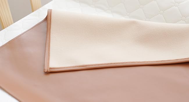 Konssy Faux Leather Waterproof Baby Changing Mat 2 Pack, Regular, 32"x20" - product details 4