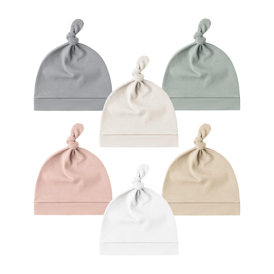 Konssy Baby Newborn Beanie Hat for Infant Girl Boy 0-6 Months Knot Sleepy Baby Hats, Buttery Soft & Stretchy Fabric, Preemie & Newborn Hospital Hat, for All Season