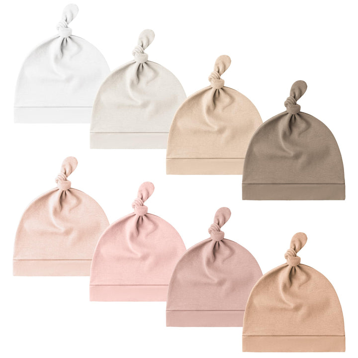 Konssy Baby Newborn Beanie Hat for Infant Girl Boy 0-6 Months Knot Sleepy Baby Hats, Buttery Soft & Stretchy Fabric, Preemie & Newborn Hospital Hat, for All Season