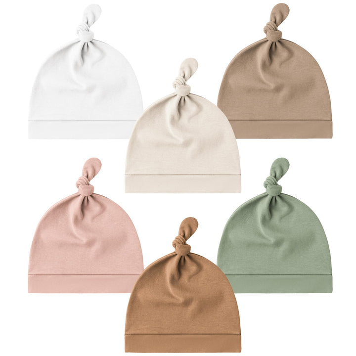 Konssy Baby Newborn Beanie Hat for Infant Girl Boy 0-6 Months Knot Sleepy Baby Hats, Buttery Soft & Stretchy Fabric, Preemie & Newborn Hospital Hat, for All Season