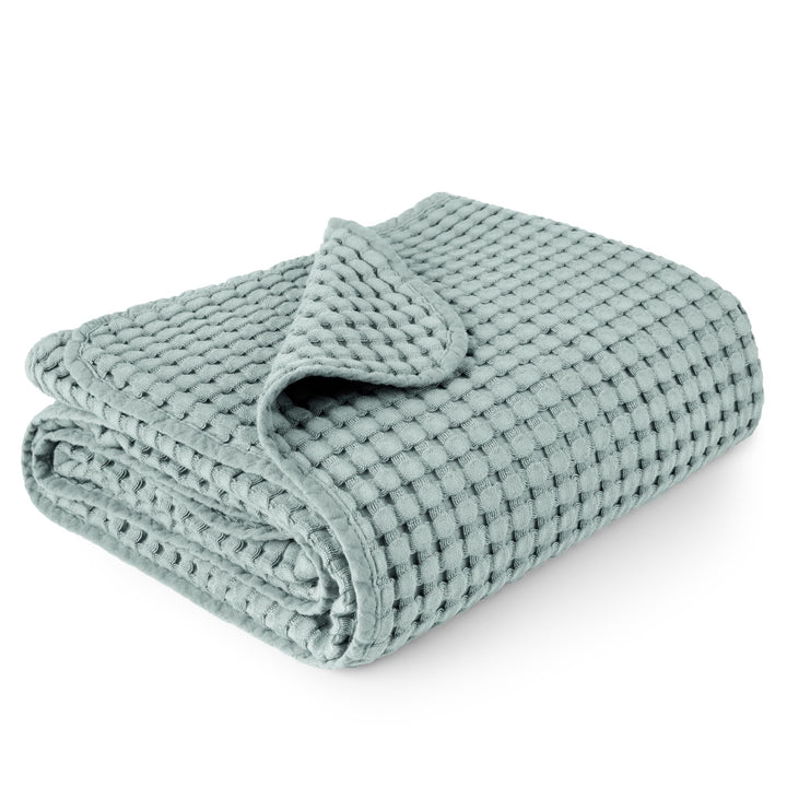Konssy Waffle Baby Blanket for Boys & Girls, Soft Newborn Swaddle Blanket Waffle Knit, Cozy Crib Blanket Neutral for Nursery, Stroller & Toddler Bed, Machine Washable, 41" x 37"