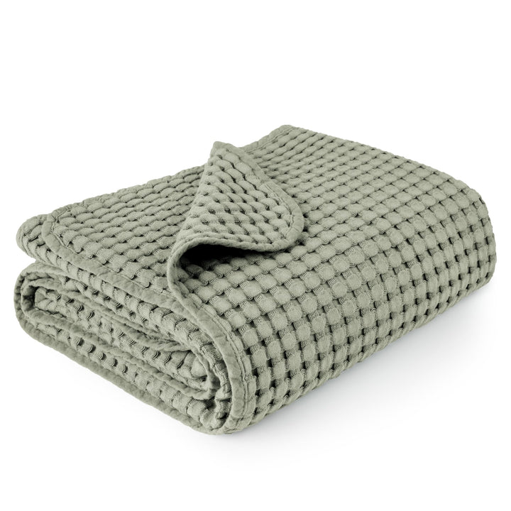 Konssy Waffle Baby Blanket for Boys & Girls, Soft Newborn Swaddle Blanket Waffle Knit, Cozy Crib Blanket Neutral for Nursery, Stroller & Toddler Bed, Machine Washable, 47" x 33"