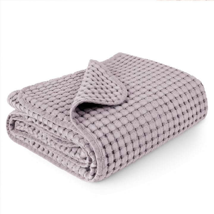 Konssy Waffle Baby Blanket for Boys & Girls, Soft Newborn Swaddle Blanket Waffle Knit, Cozy Crib Blanket Neutral for Nursery, Stroller & Toddler Bed, Machine Washable, 41" x 37"