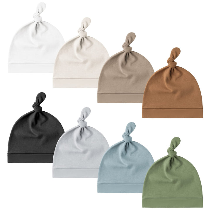 Konssy Baby Newborn Beanie Hat for Infant Girl Boy 0-6 Months Knot Sleepy Baby Hats, Buttery Soft & Stretchy Fabric, Preemie & Newborn Hospital Hat, for All Season