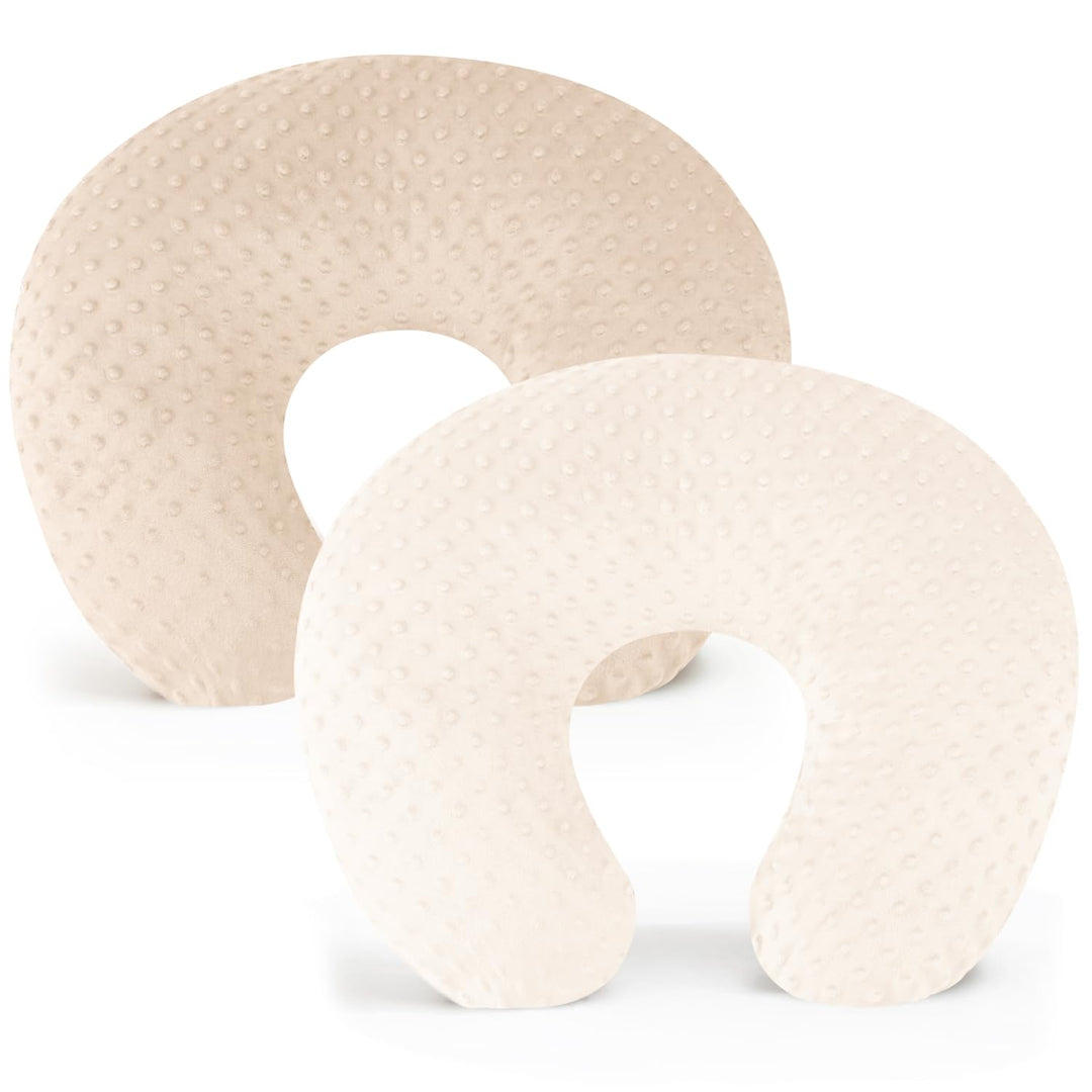 Konssy 2 Pack Nursing Pillow Covers, Soft Covers for Breastfeeding Pillows Covers Only, Cloud-Like Soft Plush Fabric, Cozy Comfort for Baby Boy Girl, Hidden Zipper, Machine Washable