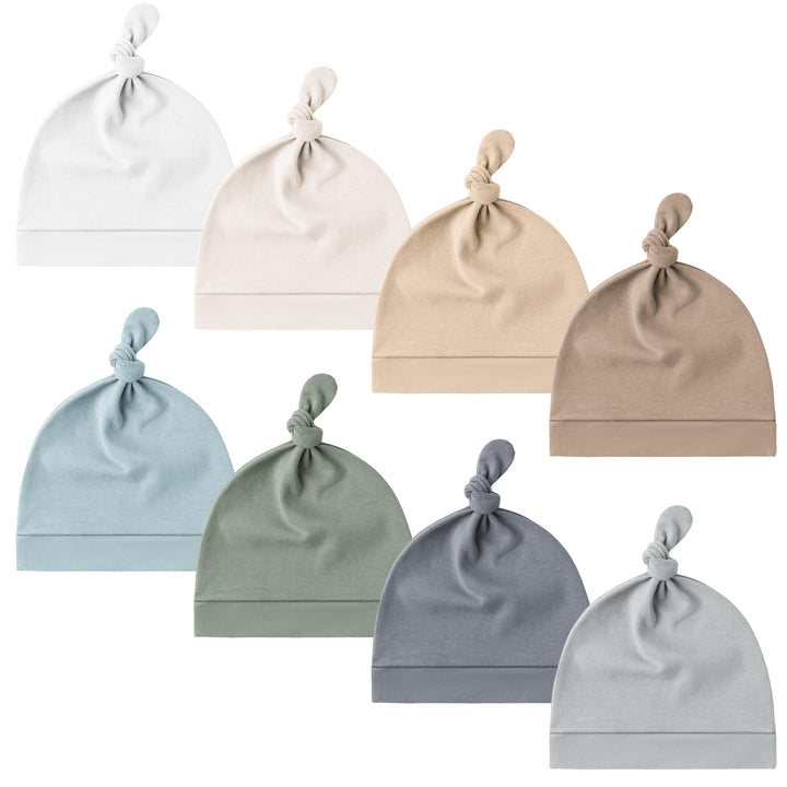 Konssy Baby Newborn Beanie Hat for Infant Girl Boy 0-6 Months Knot Sleepy Baby Hats, Buttery Soft & Stretchy Fabric, Preemie & Newborn Hospital Hat, for All Season