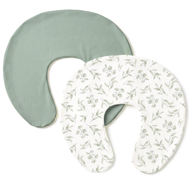 Konssy 2 Pack Nursing Pillow Covers, Soft Stretchy Cover for Breastfeeding Covers Only, Milk Silk Fabric, Breathable & Machine Washable, Slipcovers for Newborn Baby Boy Girl,