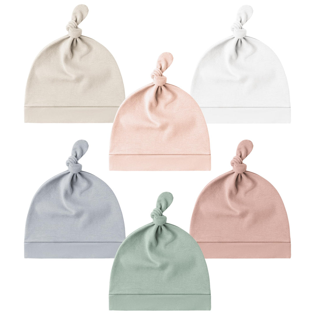 Konssy Baby Newborn Beanie Hat for Infant Girl Boy 0-6 Months Knot Sleepy Baby Hats, Buttery Soft & Stretchy Fabric, Preemie & Newborn Hospital Hat, for All Season