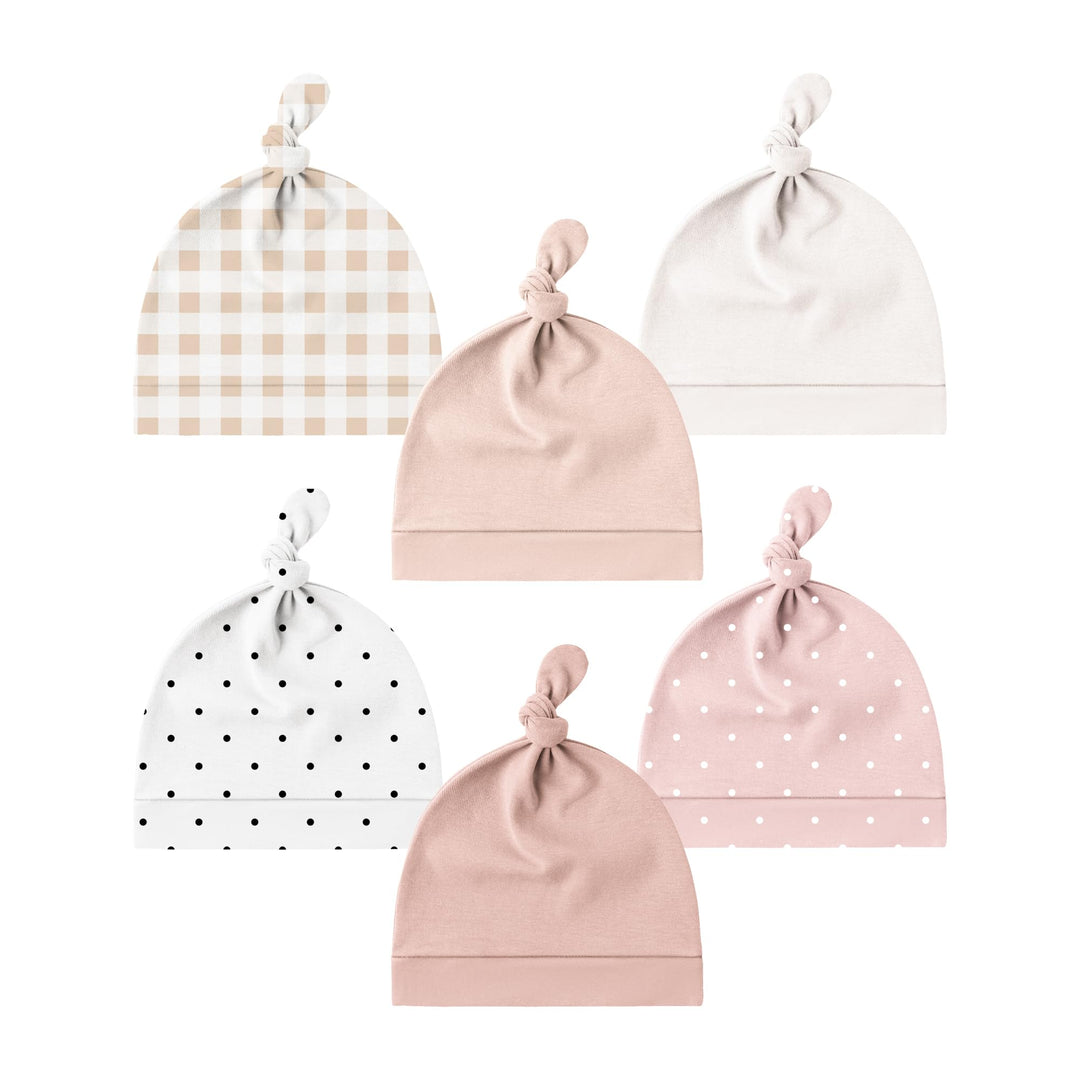 Konssy Baby Newborn Beanie Hat for Infant Girl Boy 0-6 Months Knot Sleepy Baby Hats, Buttery Soft & Stretchy Fabric, Preemie & Newborn Hospital Hat, for All Season
