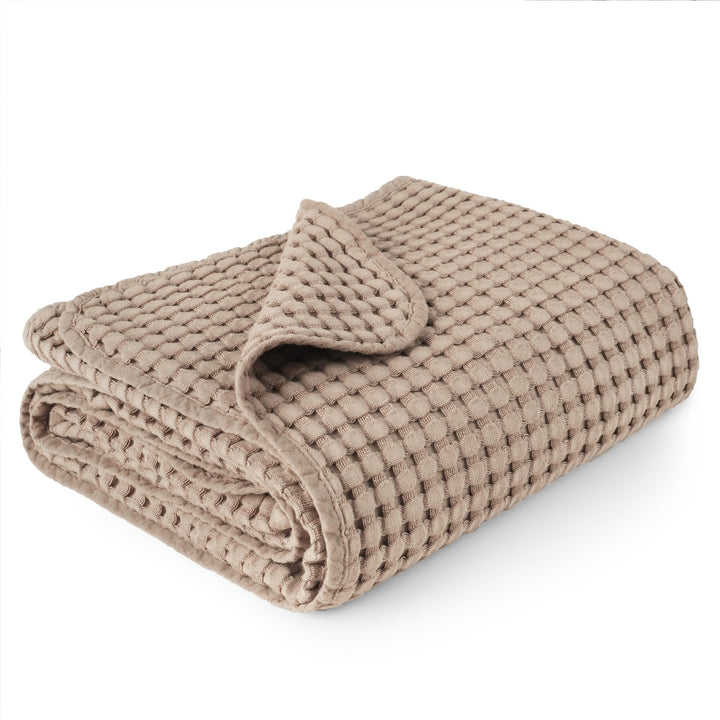 Konssy Waffle Baby Blanket for Boys & Girls, Soft Newborn Swaddle Blanket Waffle Knit, Cozy Crib Blanket Neutral for Nursery, Stroller & Toddler Bed, Machine Washable, 41" x 37"