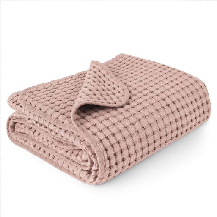 Konssy Waffle Baby Blanket for Boys & Girls, Soft Newborn Swaddle Blanket Waffle Knit, Cozy Crib Blanket Neutral for Nursery, Stroller & Toddler Bed, Machine Washable, 41" x 37"