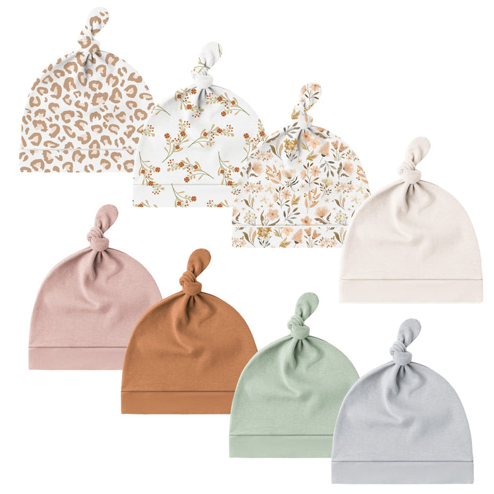 Konssy Baby Newborn Beanie Hat for Infant Girl Boy 0-6 Months Knot Sleepy Baby Hats, Buttery Soft & Stretchy Fabric, Preemie & Newborn Hospital Hat, for All Season