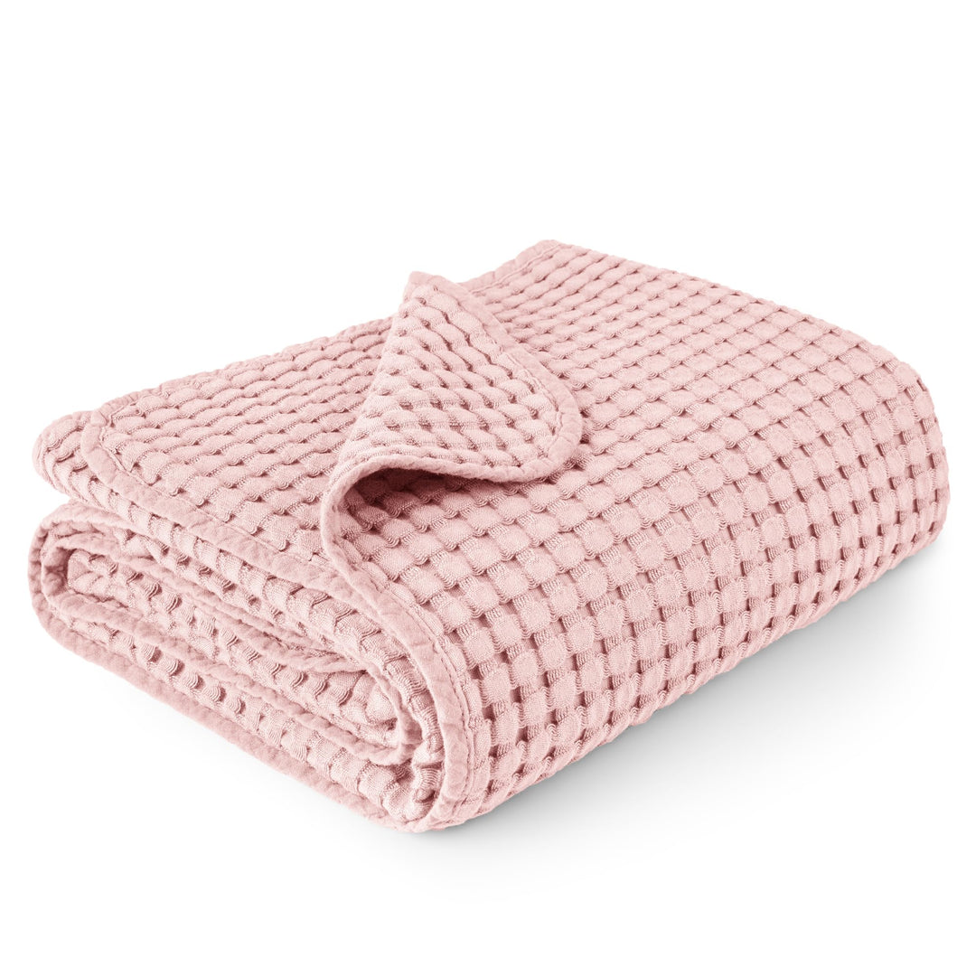 Konssy Waffle Baby Blanket for Boys & Girls, Soft Newborn Swaddle Blanket Waffle Knit, Cozy Crib Blanket Neutral for Nursery, Stroller & Toddler Bed, Machine Washable, 41" x 37"