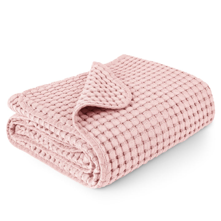 Konssy Waffle Baby Blanket for Boys & Girls, Soft Newborn Swaddle Blanket Waffle Knit, Cozy Crib Blanket Neutral for Nursery, Stroller & Toddler Bed, Machine Washable, 41" x 37"