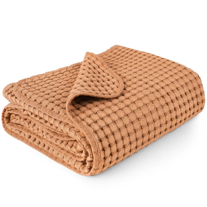 Konssy Waffle Baby Blanket for Boys & Girls, Soft Newborn Swaddle Blanket Waffle Knit, Cozy Crib Blanket Neutral for Nursery, Stroller & Toddler Bed, Machine Washable, 41" x 37"