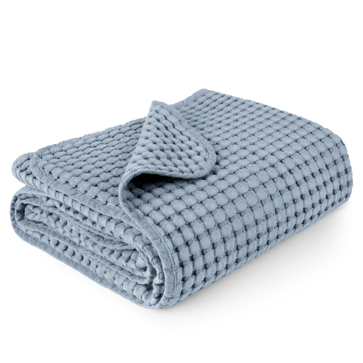 Konssy Waffle Baby Blanket for Boys & Girls, Soft Newborn Swaddle Blanket Waffle Knit, Cozy Crib Blanket Neutral for Nursery, Stroller & Toddler Bed, Machine Washable, 47" x 33"