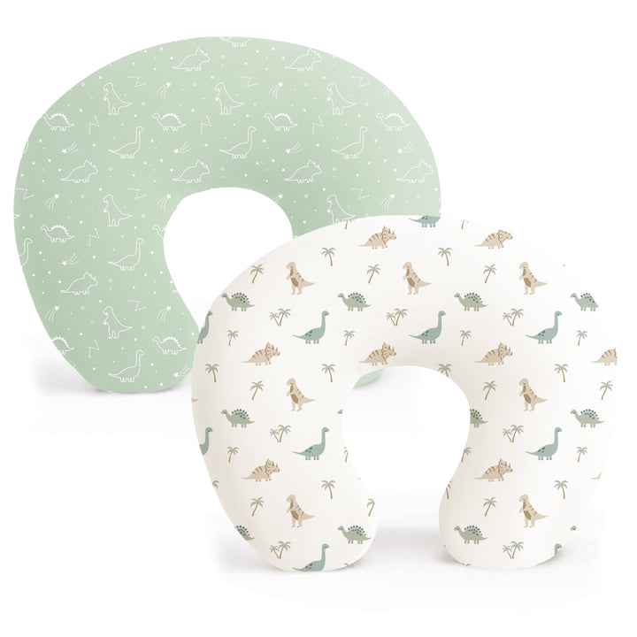 Konssy 2 Pack Nursing Pillow Covers, Soft Stretchy Cover for Breastfeeding Covers Only, Milk Silk Fabric, Breathable & Machine Washable, Slipcovers for Newborn Baby Boy Girl,