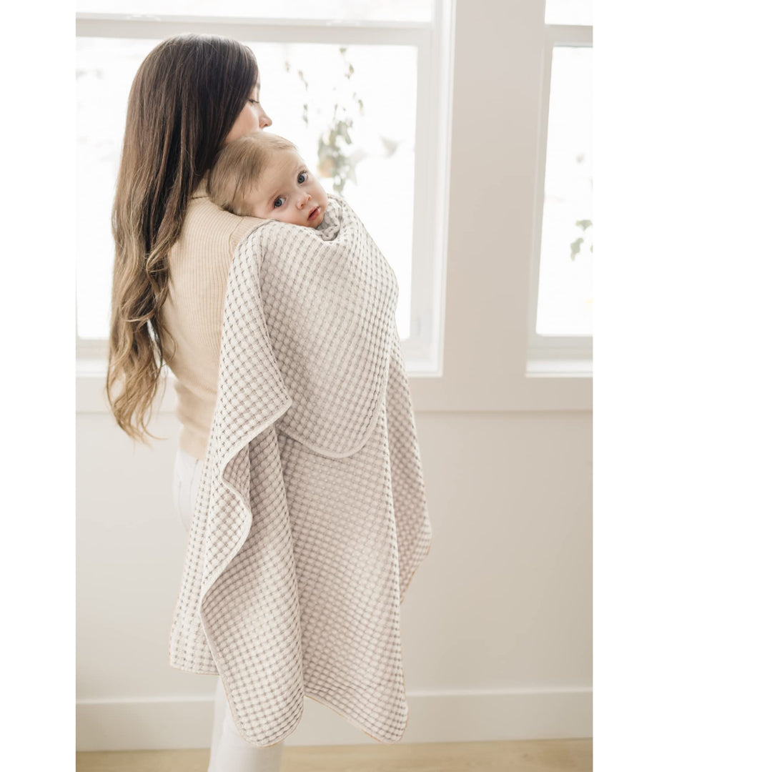 Konssy Waffle Baby Blanket for Boys & Girls, Soft Newborn Swaddle Blanket Waffle Knit, Cozy Crib Blanket Neutral for Nursery, Stroller & Toddler Bed, Machine Washable, 47" x 33"