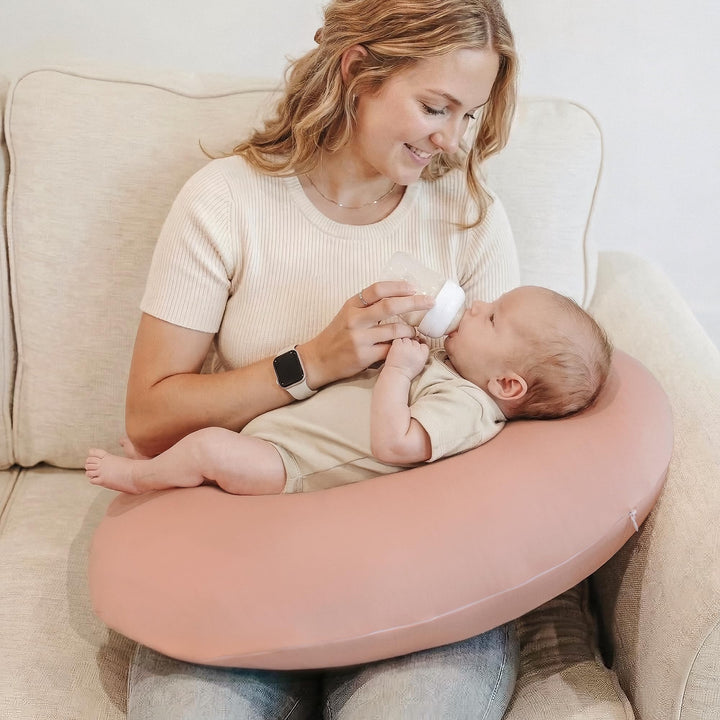 Konssy 2 Pack Nursing Pillow Covers, Soft Stretchy Cover for Breastfeeding Covers Only, Milk Silk Fabric, Breathable & Machine Washable, Slipcovers for Newborn Baby Boy Girl,