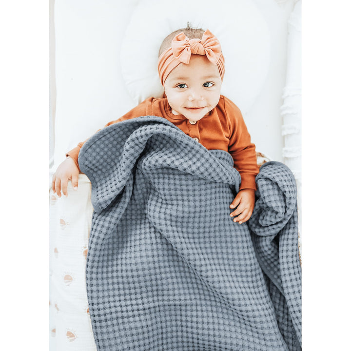 Konssy Waffle Baby Blanket for Boys & Girls, Soft Newborn Swaddle Blanket Waffle Knit, Cozy Crib Blanket Neutral for Nursery, Stroller & Toddler Bed, Machine Washable, 47" x 33"
