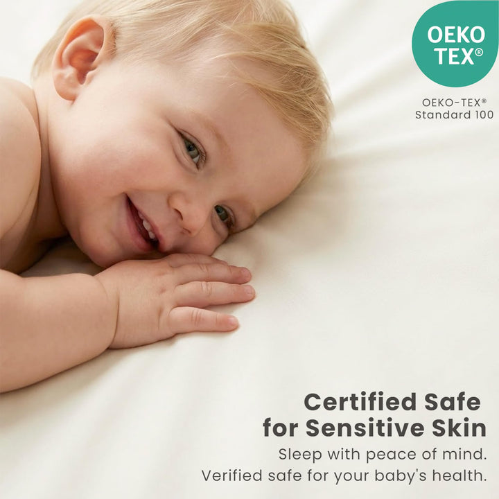 Konssy 3 Pack Stretchy Bassinet Sheets for Baby Girls and Boys, 32"x16" Silky-Soft & Breathable, Bassinet Mattress Sheet, Compatible with Halo Bassinest Swivel Sleeper, Graco, Snoo