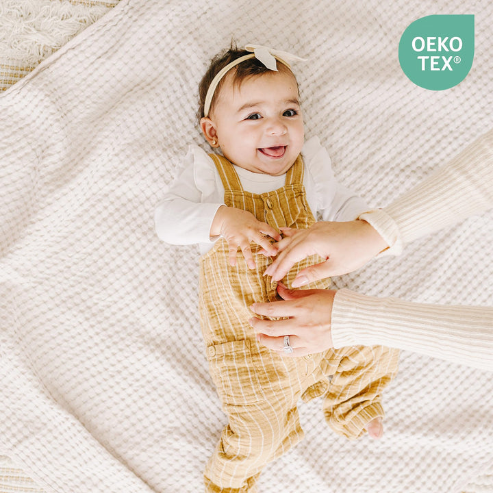 Konssy Waffle Baby Blanket for Boys & Girls, Soft Newborn Swaddle Blanket Waffle Knit, Cozy Crib Blanket Neutral for Nursery, Stroller & Toddler Bed, Machine Washable, 41" x 37"