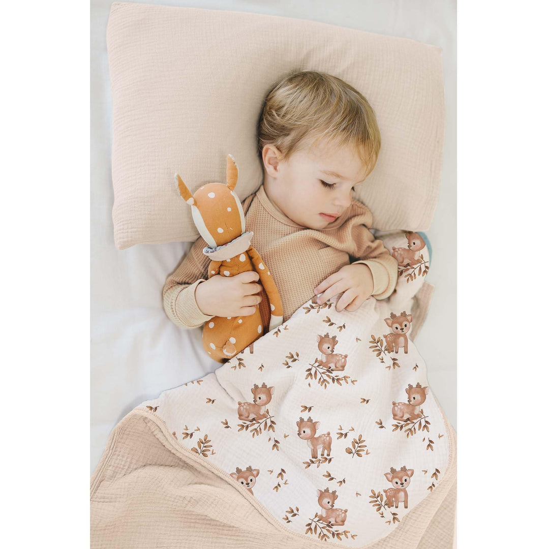 Konssy 100% Cotton Muslin Baby Blanket for Girls Boys, 40"x36" Soft & Lightweight, 4-Layer Muslin, for Receiving, Swaddling, Crib, Stroller & Nursery, Newborn to Toddler