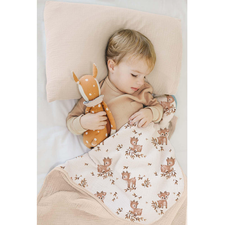 Konssy 100% Cotton Muslin Baby Blanket for Girls Boys, 40"x36" Soft & Lightweight, 4-Layer Muslin, for Receiving, Swaddling, Crib, Stroller & Nursery, Newborn to Toddler