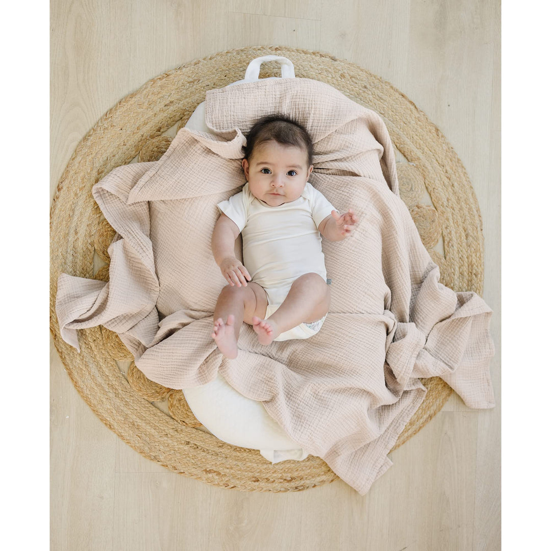 Konssy 3-Pack Muslin Baby Swaddle Blankets, 47 x 47 in Receiving Blankets Large Size, 100% Cotton, Ultra Soft & Breathable, Multi-Use Swaddles for Boys & Girls, from Newborn to Toddler