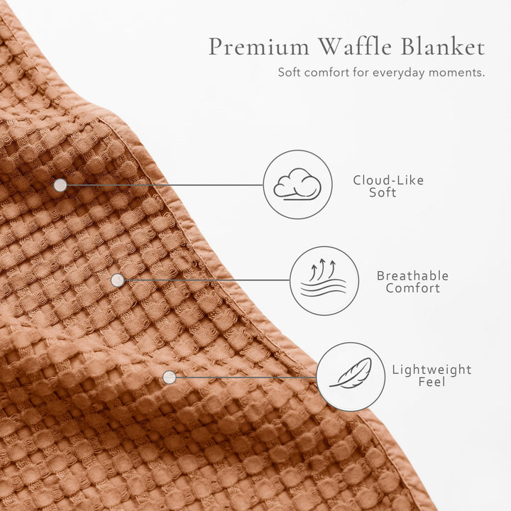 Konssy Waffle Baby Blanket for Boys & Girls, Soft Newborn Swaddle Blanket Waffle Knit, Cozy Crib Blanket Neutral for Nursery, Stroller & Toddler Bed, Machine Washable, 41" x 37"