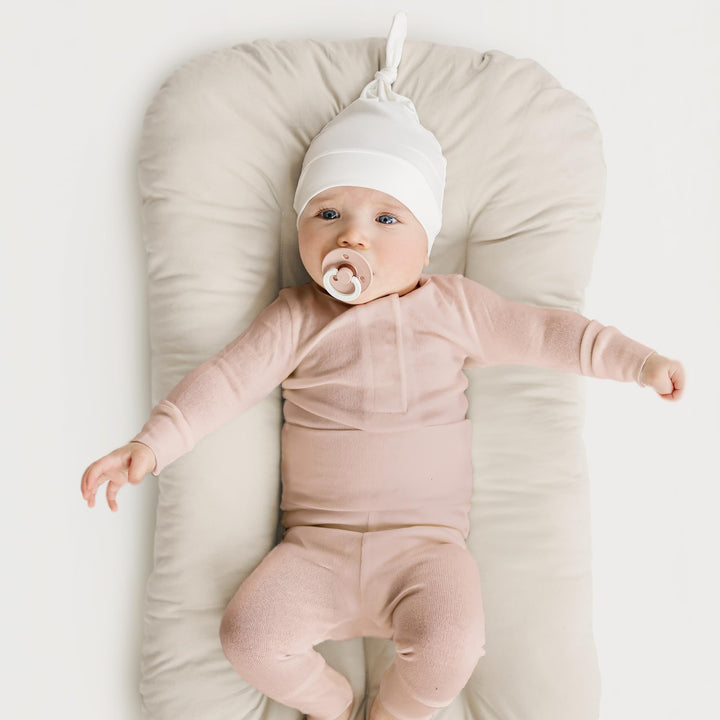 Konssy Baby Newborn Beanie Hat for Infant Girl Boy 0-6 Months Knot Sleepy Baby Hats, Buttery Soft & Stretchy Fabric, Preemie & Newborn Hospital Hat, for All Season