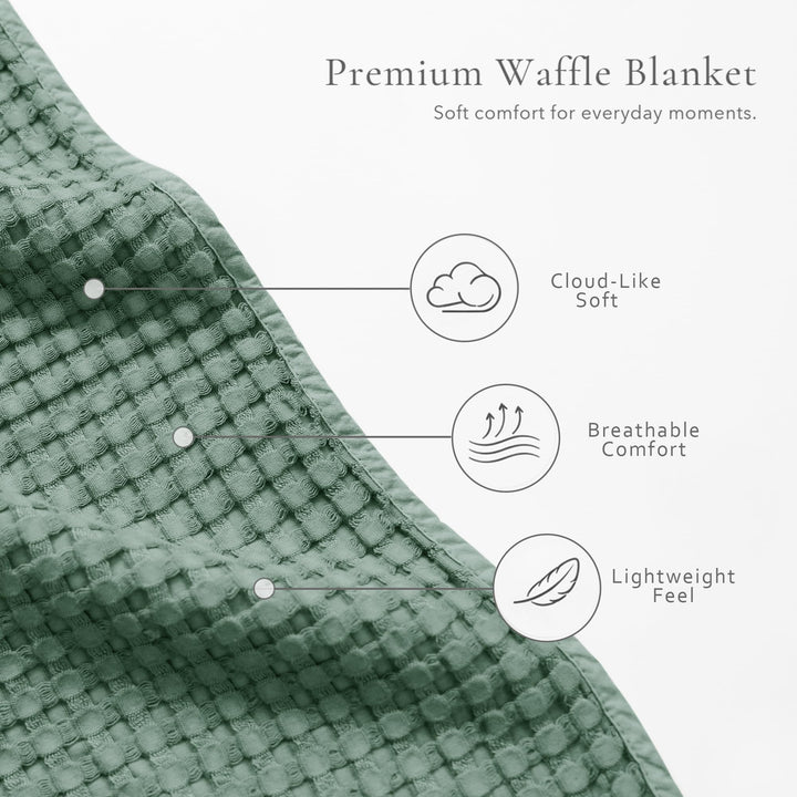 Konssy Waffle Baby Blanket for Boys & Girls, Soft Newborn Swaddle Blanket Waffle Knit, Cozy Crib Blanket Neutral for Nursery, Stroller & Toddler Bed, Machine Washable, 41" x 37"