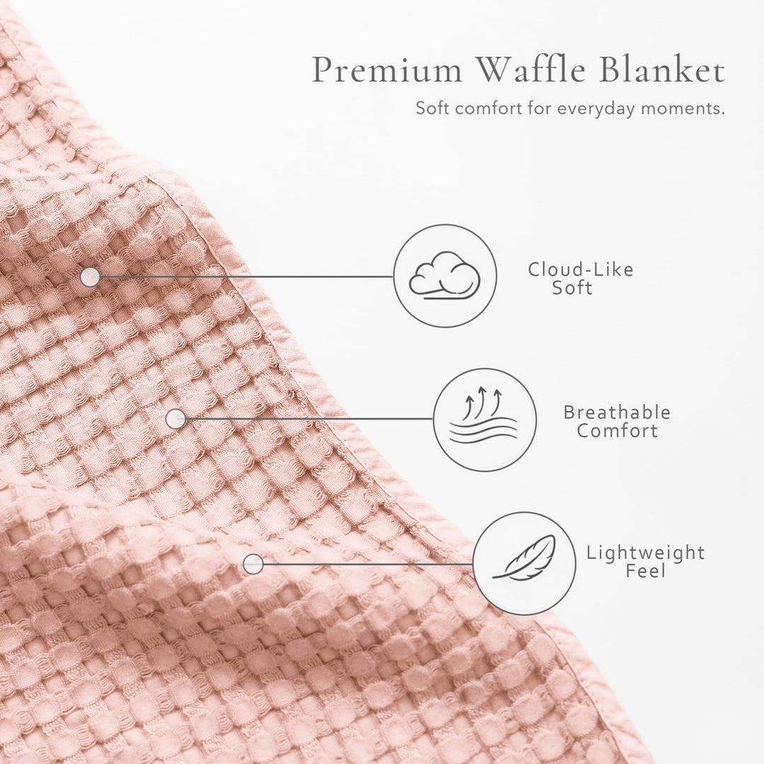 Konssy Waffle Baby Blanket for Boys & Girls, Soft Newborn Swaddle Blanket Waffle Knit, Cozy Crib Blanket Neutral for Nursery, Stroller & Toddler Bed, Machine Washable, 41" x 37"