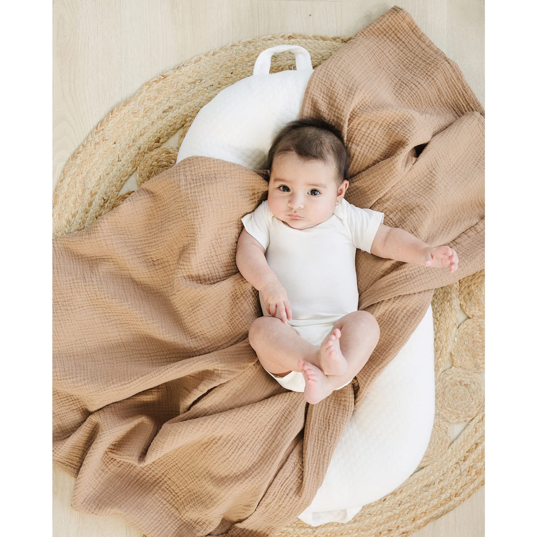 Konssy 3-Pack Muslin Baby Swaddle Blankets, 47 x 47 in Receiving Blankets Large Size, 100% Cotton, Ultra Soft & Breathable, Multi-Use Swaddles for Boys & Girls, from Newborn to Toddler