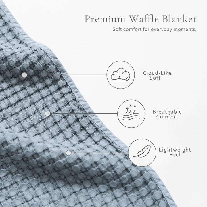 Konssy Waffle Baby Blanket for Boys & Girls, Soft Newborn Swaddle Blanket Waffle Knit, Cozy Crib Blanket Neutral for Nursery, Stroller & Toddler Bed, Machine Washable, 47" x 33"