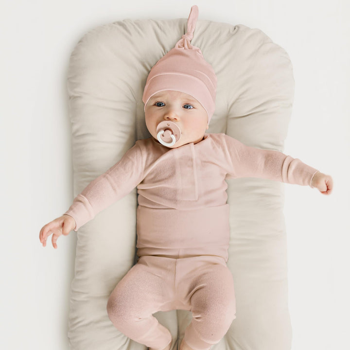 Konssy Baby Newborn Beanie Hat for Infant Girl Boy 0-6 Months Knot Sleepy Baby Hats, Buttery Soft & Stretchy Fabric, Preemie & Newborn Hospital Hat, for All Season