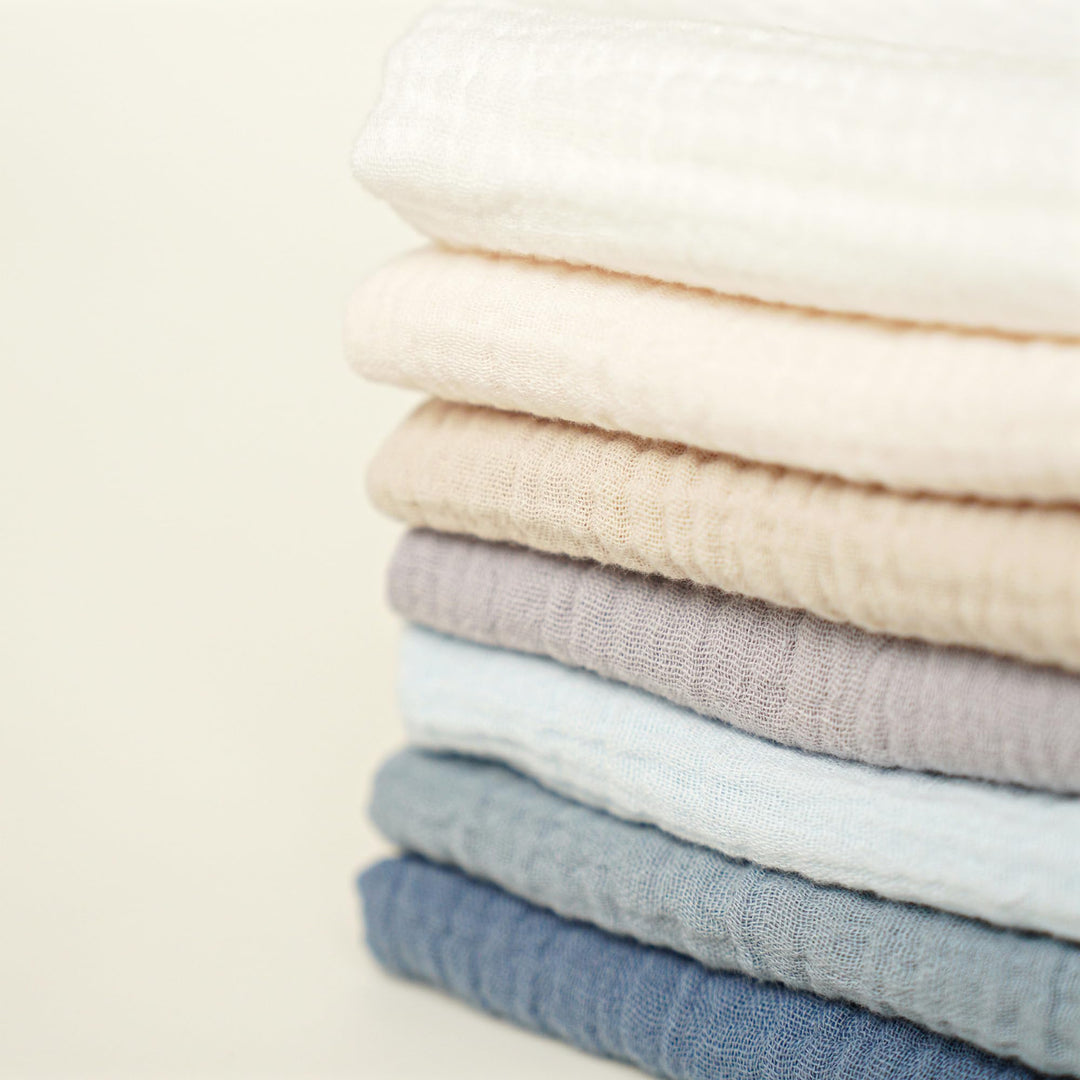 Konssy 7 Pack Muslin Baby Washcloths, Burp Cloths & Wash Cloths for Babies 11 x 11 In, 100% Cotton, Ultra-Soft & Absorbent, Machine Washable, Baby Bath Towels for Newborns, Girls & Boys