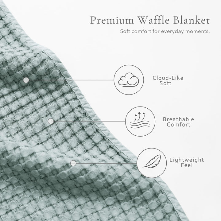Konssy Waffle Baby Blanket for Boys & Girls, Soft Newborn Swaddle Blanket Waffle Knit, Cozy Crib Blanket Neutral for Nursery, Stroller & Toddler Bed, Machine Washable, 41" x 37"