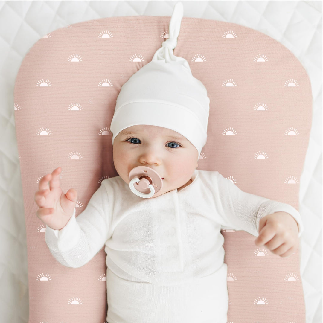 Konssy 2 Pack Muslin Baby Lounger Covers, Covers Only, 30.7" x 20" 100% Cotton, Soft & Breathable, Baby Nest Slipcover, Envelope Closure, Pre-Washed for Lasting Fit