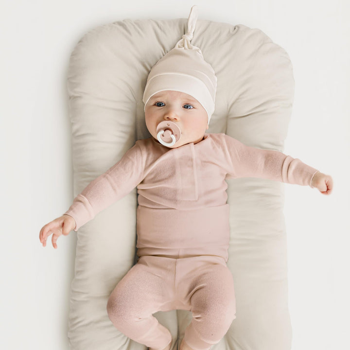 Konssy Baby Newborn Beanie Hat for Infant Girl Boy 0-6 Months Knot Sleepy Baby Hats, Buttery Soft & Stretchy Fabric, Preemie & Newborn Hospital Hat, for All Season