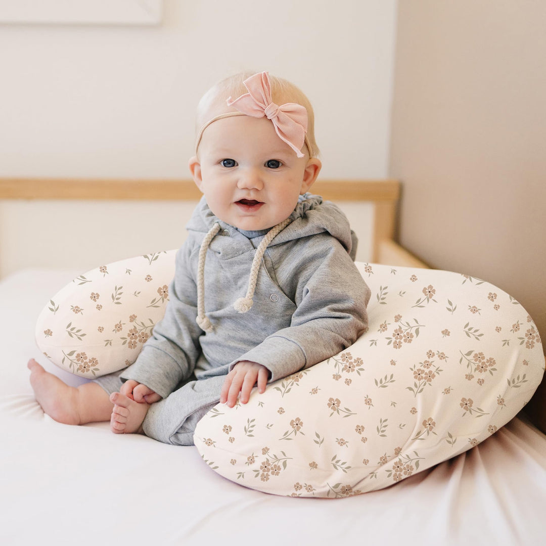 Konssy 2 Pack Nursing Pillow Covers, Soft Covers for Breastfeeding Pillows Covers Only, Cloud-Like Soft Plush Fabric, Cozy Comfort for Baby Boy Girl, Hidden Zipper, Machine Washable
