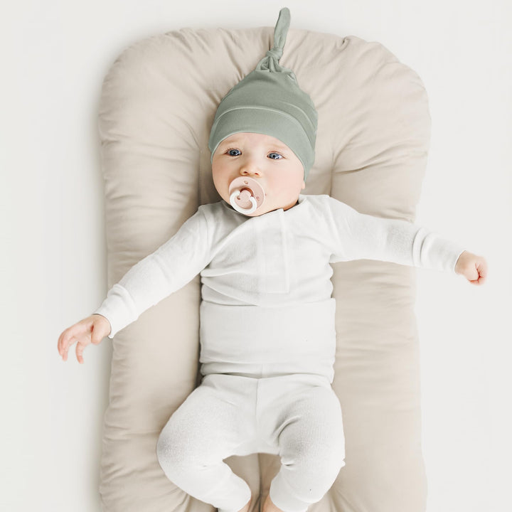 Konssy Baby Newborn Beanie Hat for Infant Girl Boy 0-6 Months Knot Sleepy Baby Hats, Buttery Soft & Stretchy Fabric, Preemie & Newborn Hospital Hat, for All Season