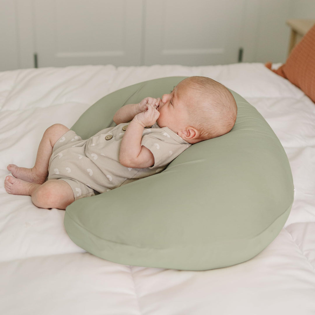 Konssy 2 Pack Nursing Pillow Covers, Soft Stretchy Cover for Breastfeeding Covers Only, Milk Silk Fabric, Breathable & Machine Washable, Slipcovers for Newborn Baby Boy Girl,