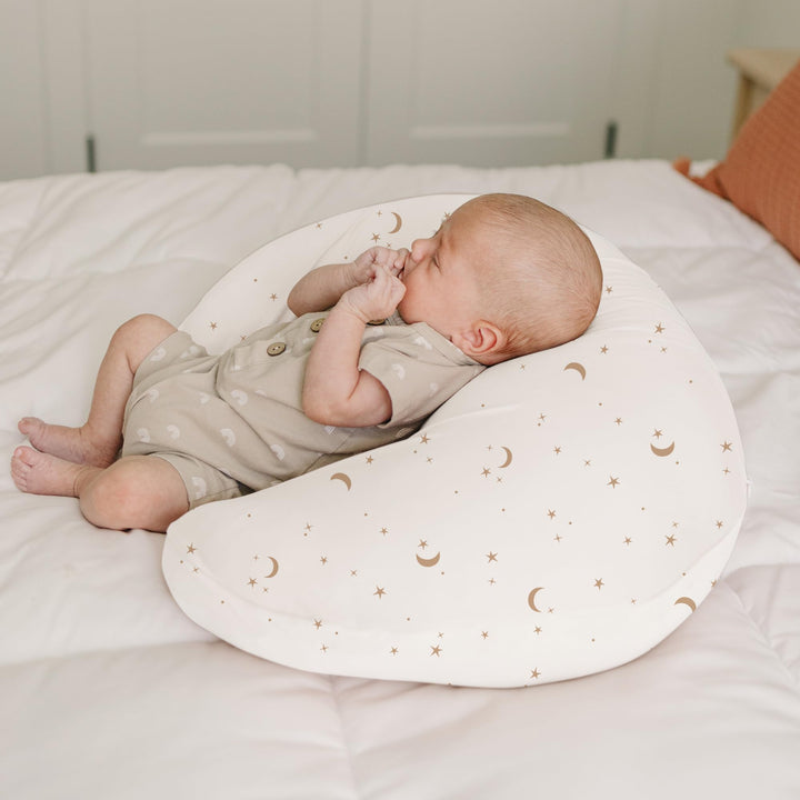 Konssy 2 Pack Nursing Pillow Covers, Soft Stretchy Cover for Breastfeeding Covers Only, Milk Silk Fabric, Breathable & Machine Washable, Slipcovers for Newborn Baby Boy Girl,